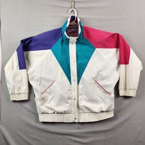 Vintage Innovations by Izzi Jacket Size L Pink Purple White Teal